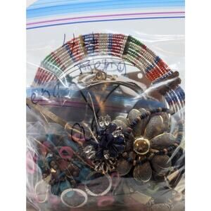 Jewelry Lot Reba Repurpose Bag Over 4 Pounds Beads & Possible Wearable Pieces